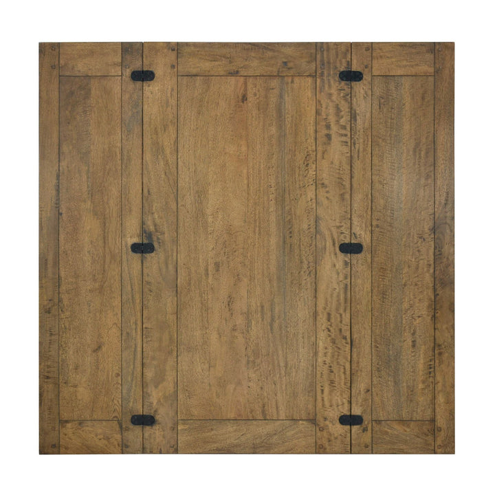 Toulouse Fold Up Square Table Smokehouse Rustic Light - Destination Interiors