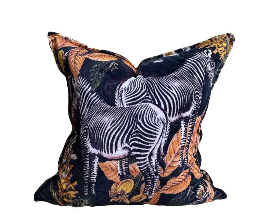 Tropical Zebra Cushion Cover - Destination Interiors