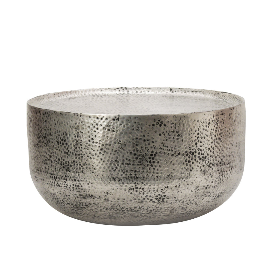 VIENNA ALUMINUM COFFEE TABLE SILVER - Destination Interiors