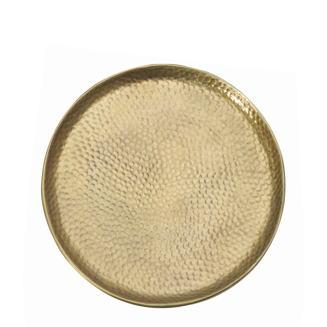 VIENNA ALUMINUM SIDE TABLE GOLD - Destination Interiors