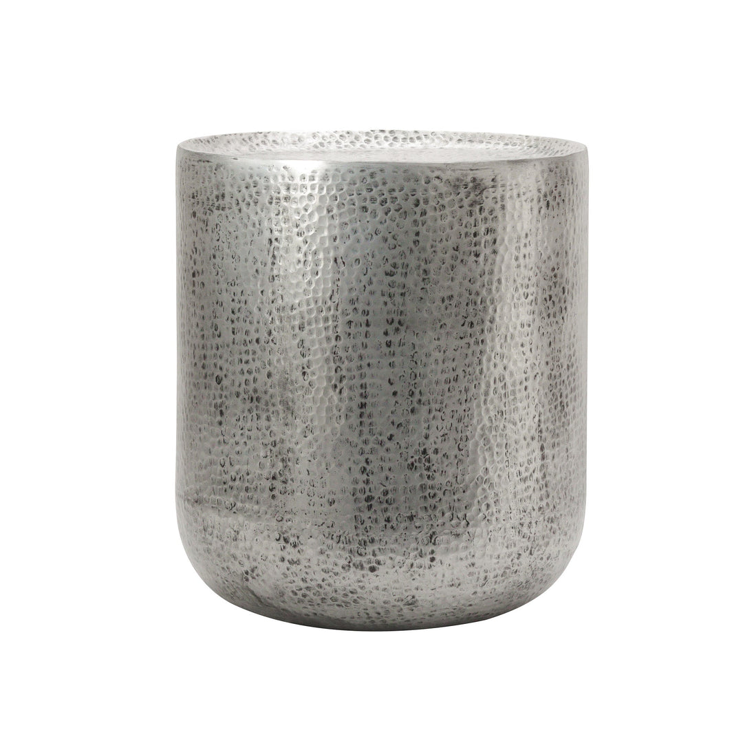 VIENNA ALUMINUM SIDE TABLE SILVER - Destination Interiors