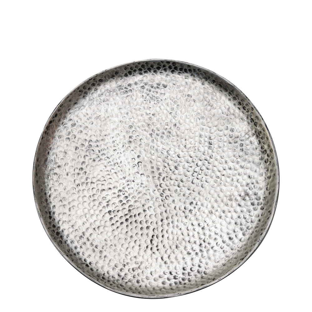 VIENNA ALUMINUM SIDE TABLE SILVER - Destination Interiors