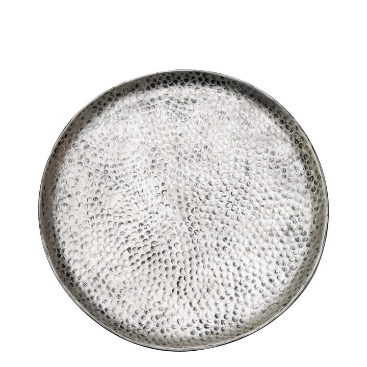 VIENNA ALUMINUM SIDE TABLE SILVER - Destination Interiors