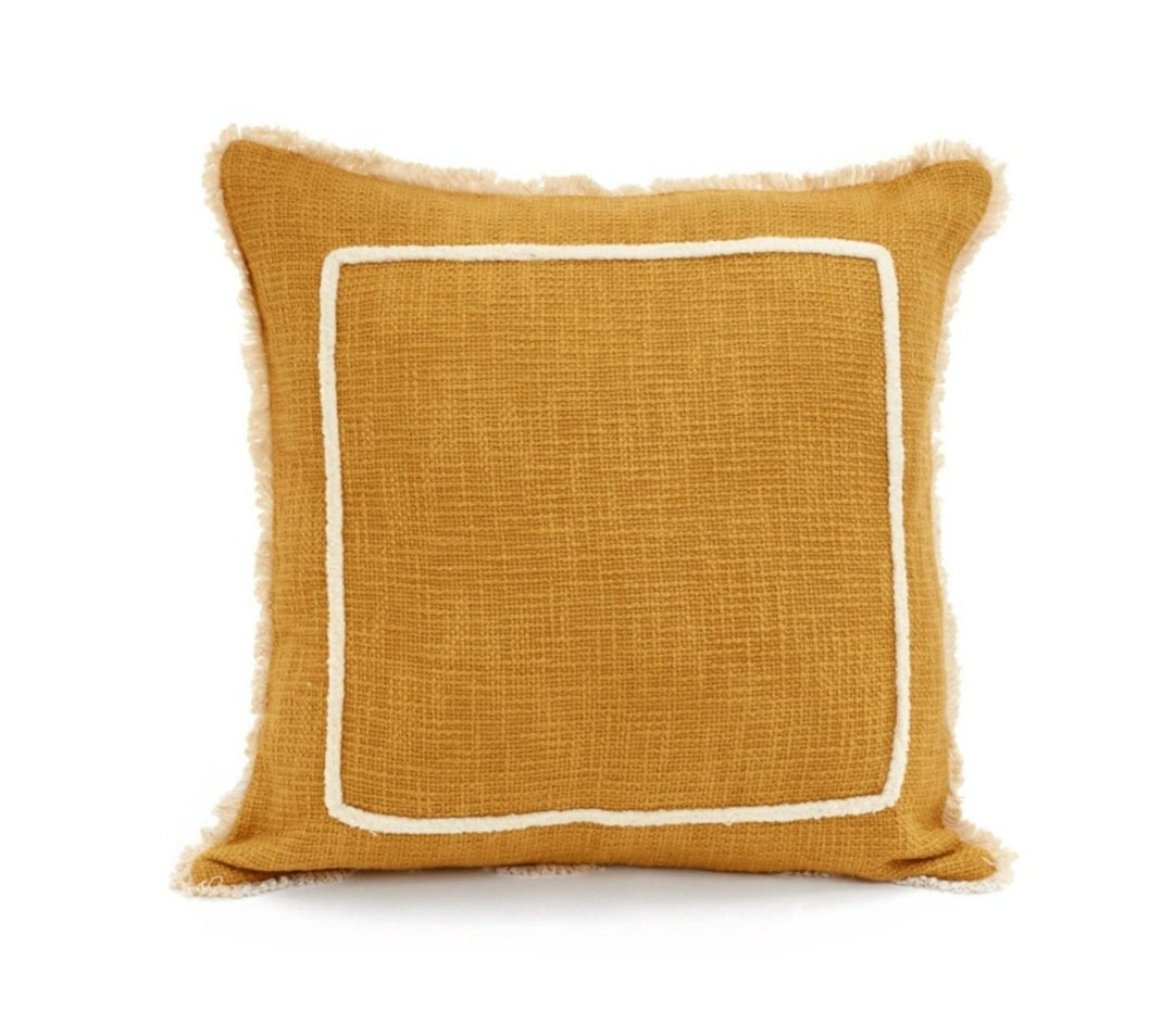 Woven Cotton Fringe Cushion Cover - Destination Interiors