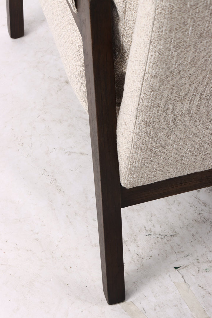 Zurich Occasional Chair - Natural Weave with Dark Oak Frame - Destination Interiors